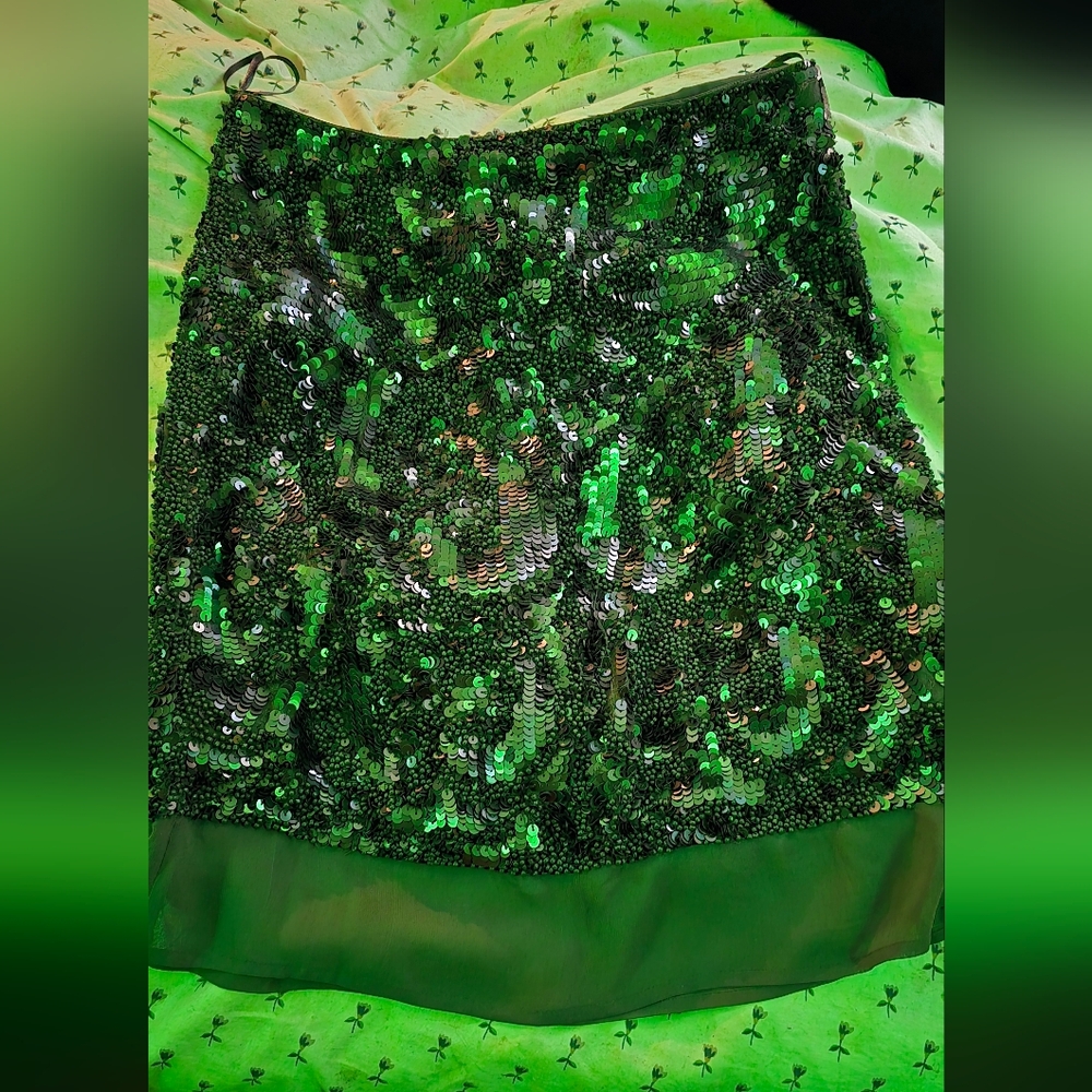Graphite Color Sequin Women's Skirt
